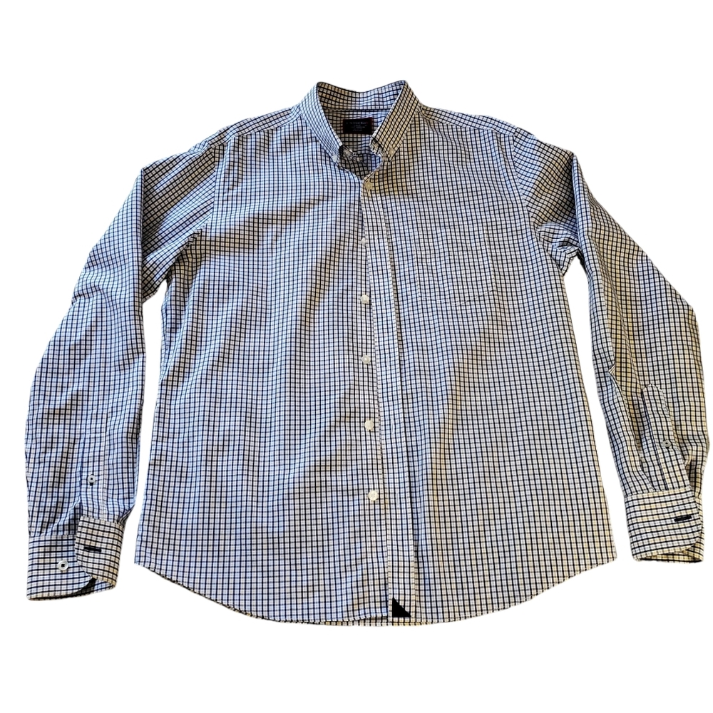 Untuckit Plaid Button Down Longsleeve Shirt Easy Care Daily Workwear Preppy L